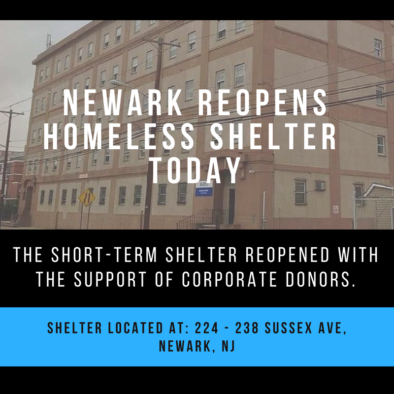 News NEWARK REOPENS SHORTTERM SHELTER FOR CHRONICALLY HOMELESS TODAY